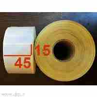 رول لیبل 45*15 تک ردیف 2000 عدد کاغذی