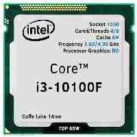 سی پی یو اینتل I3-10100F 3.6GHZ 1200 BOX 6MB