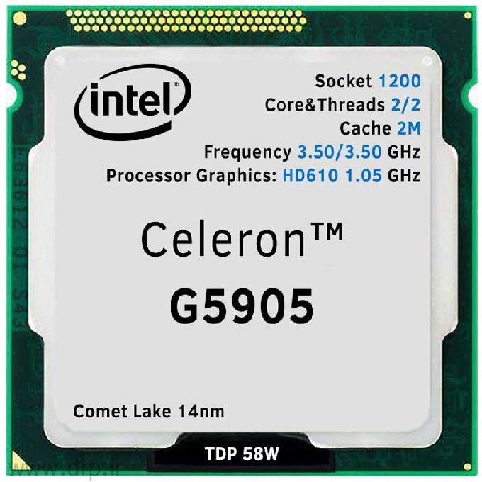 سی پی یو اینتل G5905 3.5GHZ 1200 BOX 4MB