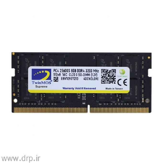 رم لپ تاپ توین موس DDR4 3200MHZ ظرفیت8گیگابایت