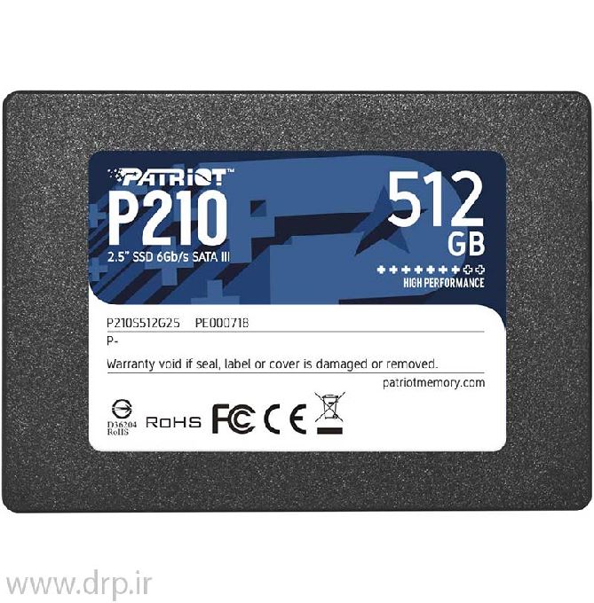 اس اس دی 2.5 اینچ پاتریوت P210 ظرفیت 512گیگابایت