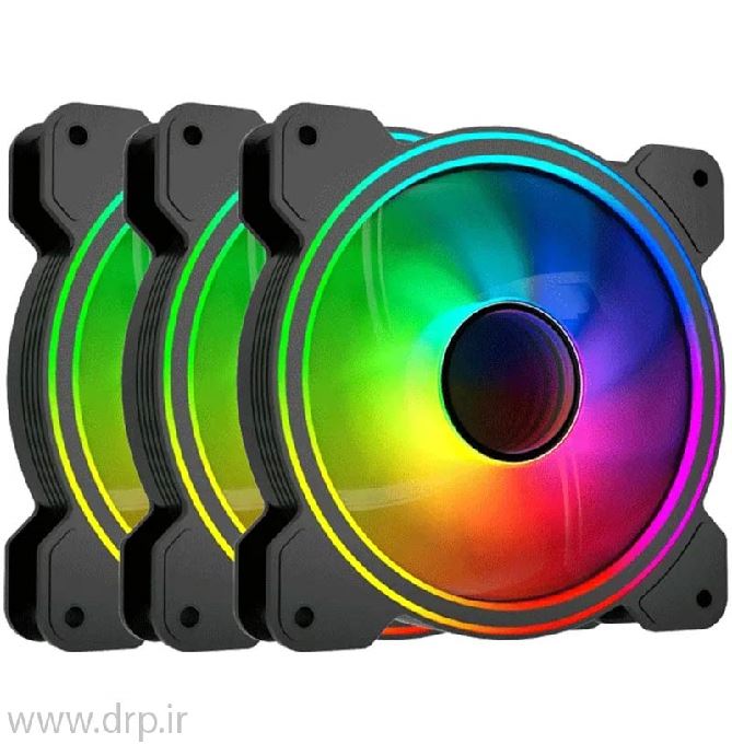 فن کیس لاجی کی ARGB مدل LK-F322B بسته سه عددی