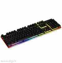 کیبورد گیمینگ RGB باسیم لاجی کی مدل K210B مشکی